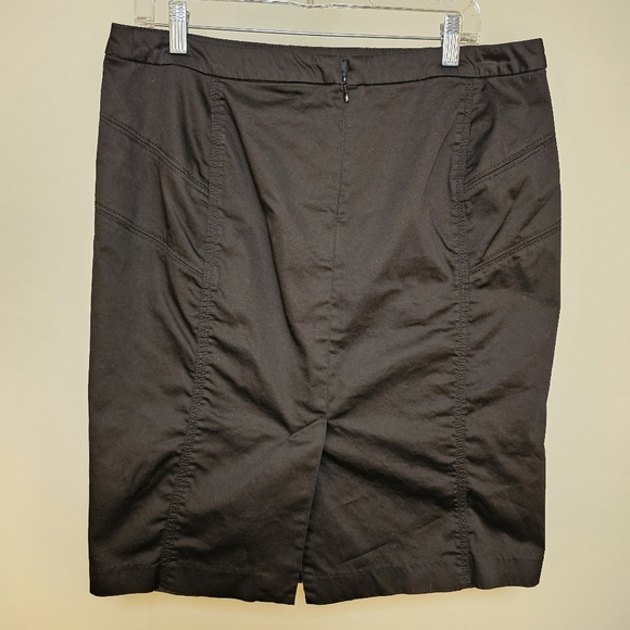 Renuar Collection black cotton lined pencil midi skirt women's size 12 US - Picture 4 of 7